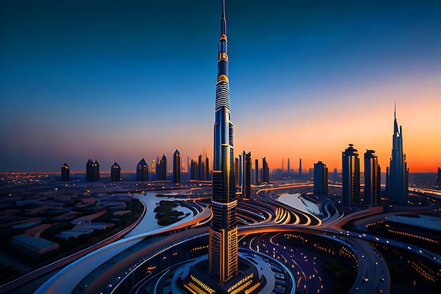 Burj Khalifa Stel je voor Bekijk verschillende kleuren verlichting Sydney Australië