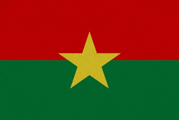 Burkina Faso fabric flag