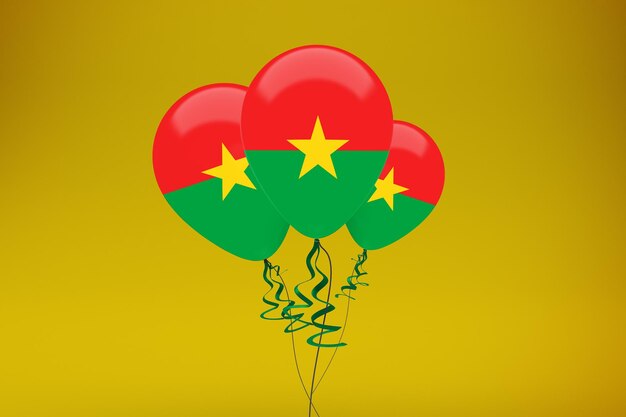 Photo burkina faso flag balloons