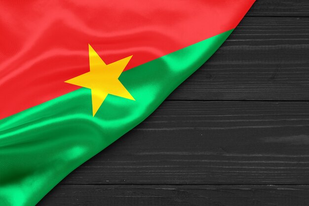 Burkina Faso flag copy space