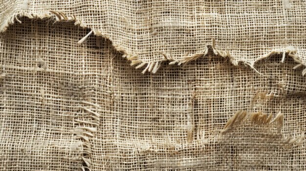 Photo burlap texture detail generative ai