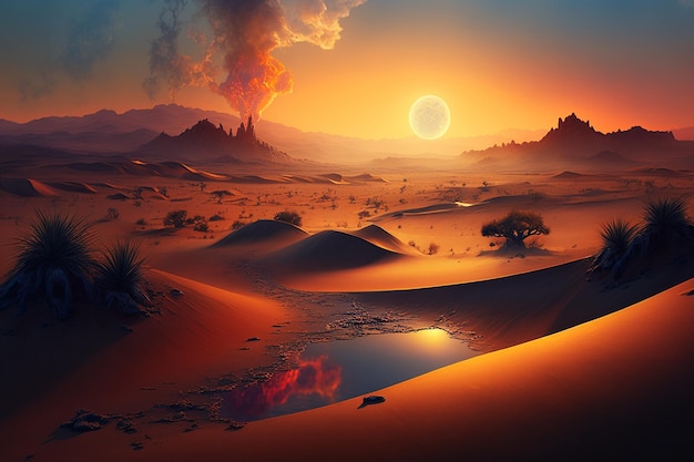 Wallpaper ID 10141  desert sunset sun landscape 4k free download