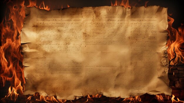 Burned Manuscript Paper Background