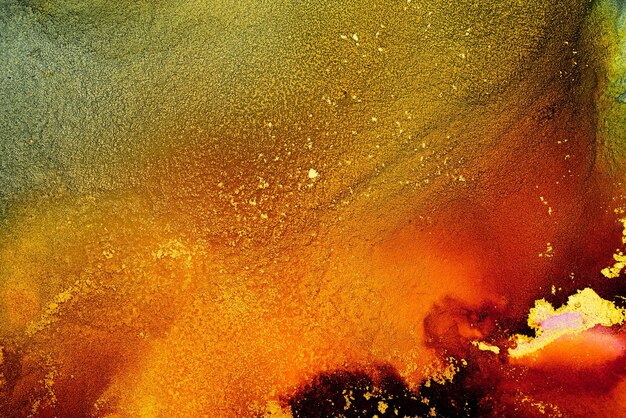 Burning abstract background from marble ink art of exquisite original painting