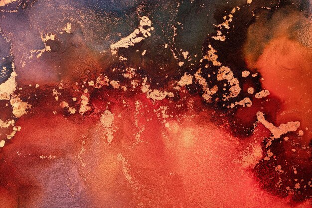 Burning abstract background from marble ink art of exquisite original painting