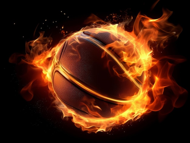 Burning Basketball Ball