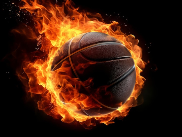 Burning Basketball Ball