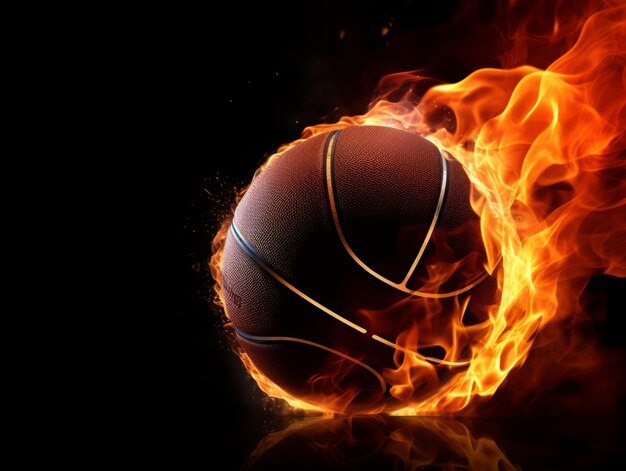 Burning Basketball Ball