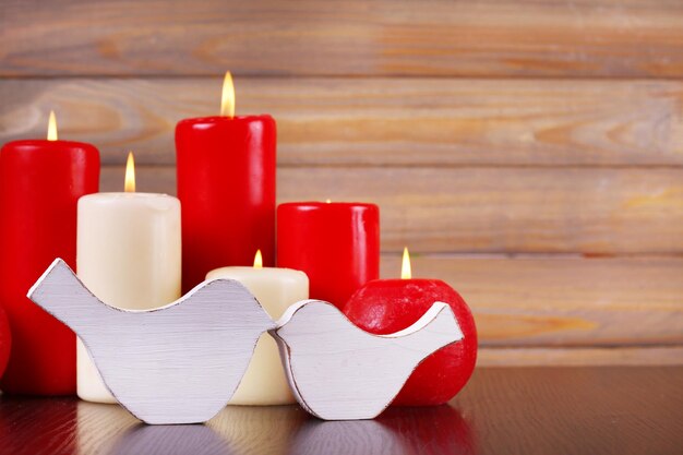 Burning candles for Valentine Day, weddings, events involving love