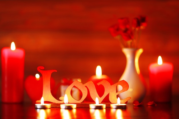 Burning candles for Valentine Day, weddings,events involving love