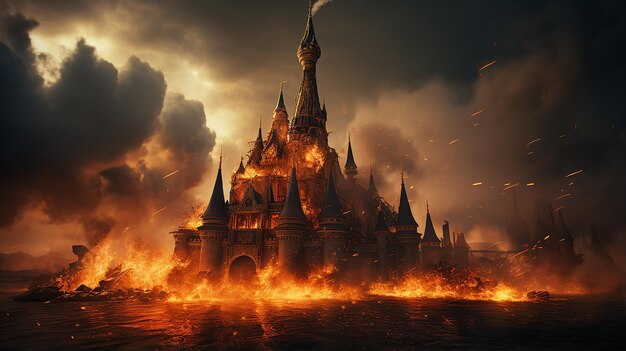 Фото burning_castle_detailed_real_life_photographer_hyper