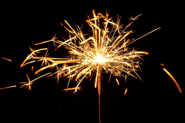 Burning christmas sparkler