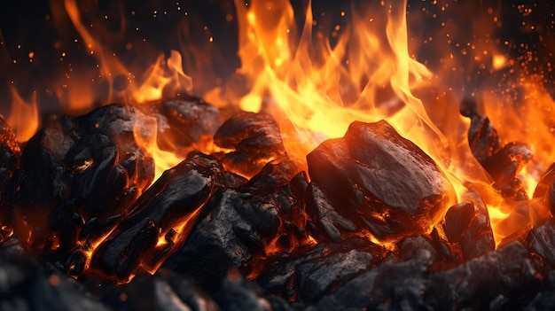 Burning Coals Background