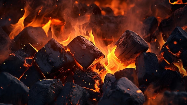 Burning Coals Background