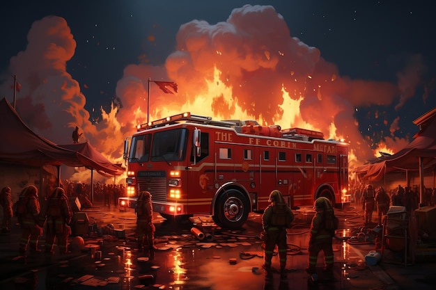 Fire Brigade Truck Generative AI의 Burning Directive
