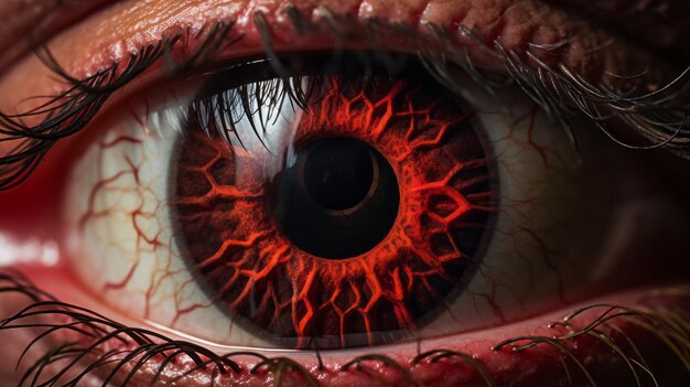 Burning Eye A Detailed Fantasy Closeup With Supernatural Elements