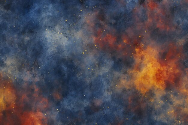 Burning fire in space Abstract background