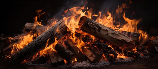 Photo burning firewood