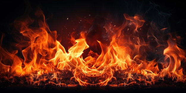 burning flames fire background