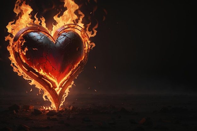 Photo the burning heart