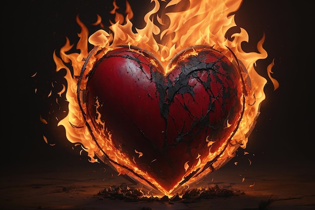 Photo the burning heart