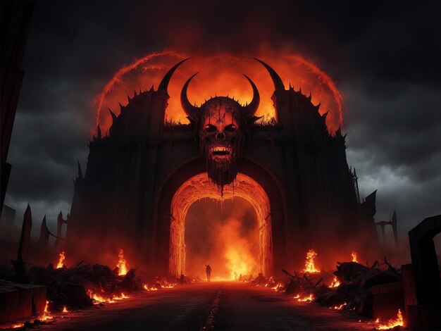 Фото Горящий дьявол адских ворот