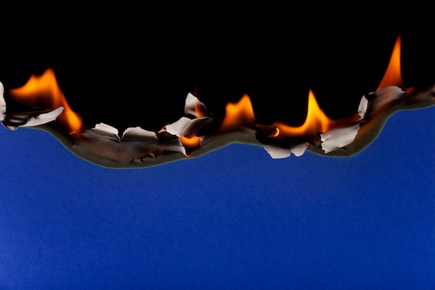 Photo burning paper background still life