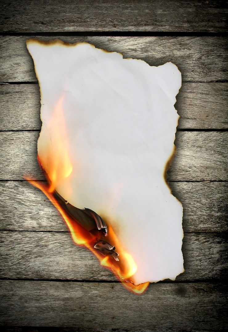 Photo burning paper