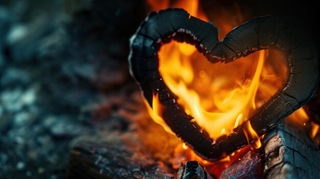 불타는 열정 녹은 사랑 욕망으로 불타는 마음의 불꽃을 불러일으키는