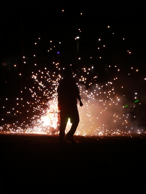 Photo burning of pyrotechnic bulls tultepec 2024