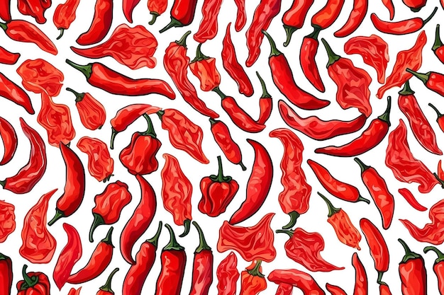 Photo burning red hot chili pepper