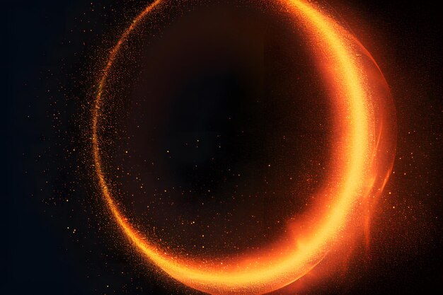 Photo burning ring black hole sketch solar eclipse eclipse total eclipse circle fire blackhole black hole