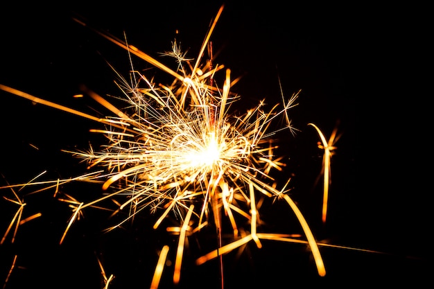 Burning sparkler lights