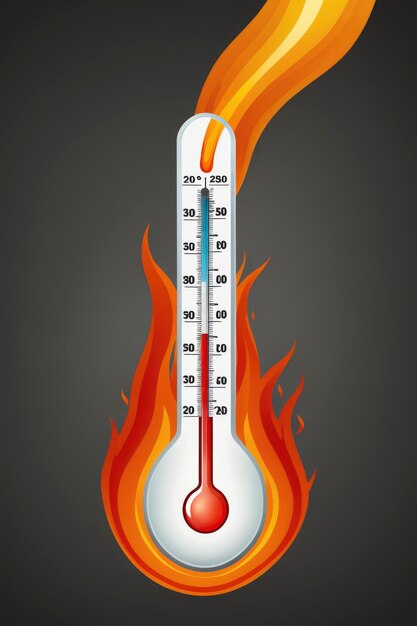 горящий термометр