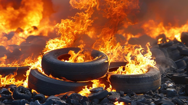 写真 タイヤを燃やす ゴムを再生する 持続可能な廃棄物への総合的なアプローチ