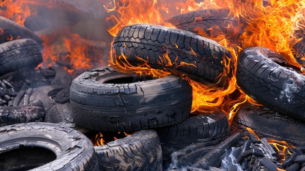 Burning tire dump regenerating tire rubber a holistic approach to sustainable waste