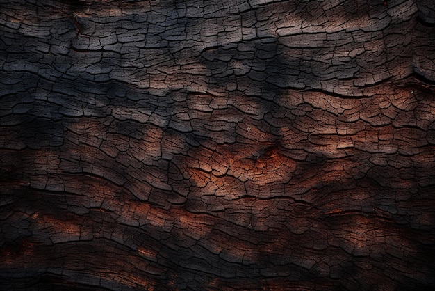 Photo burnt wood texture background