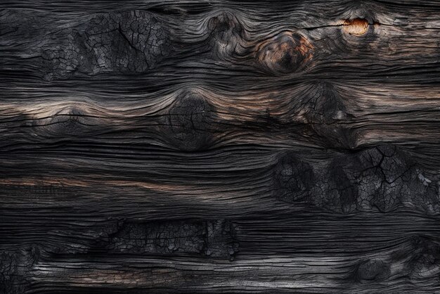 Photo burnt wood texture background