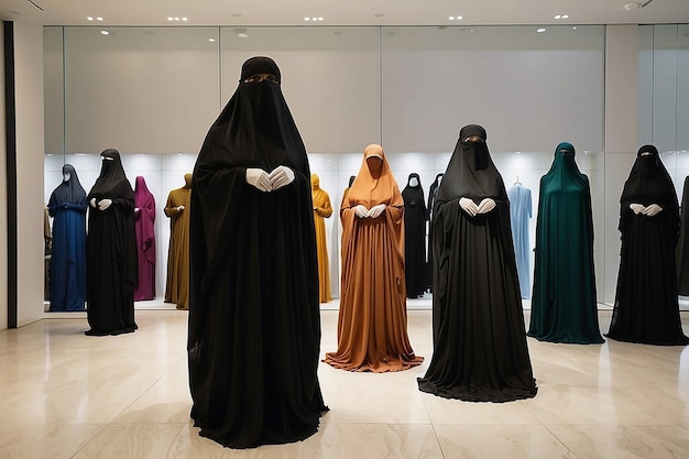 Burqa showroom dispaly on pakistani store