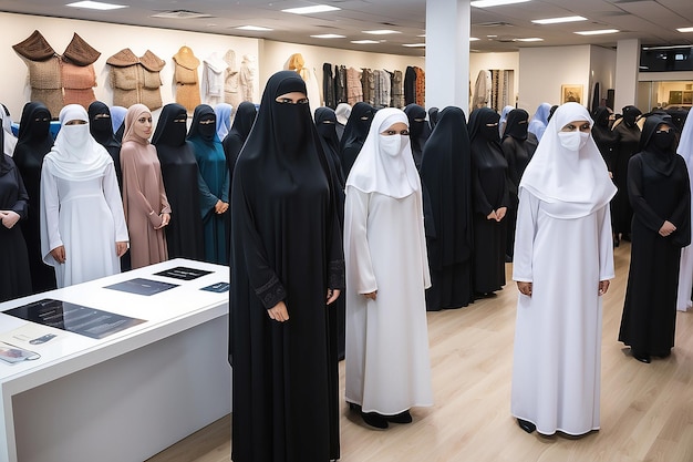 Burqa showroom dispaly on pakistani store