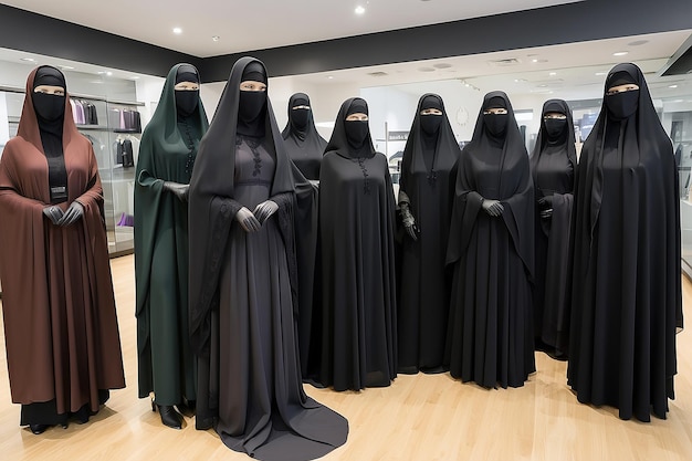 Burqa showroom dispaly on pakistani store
