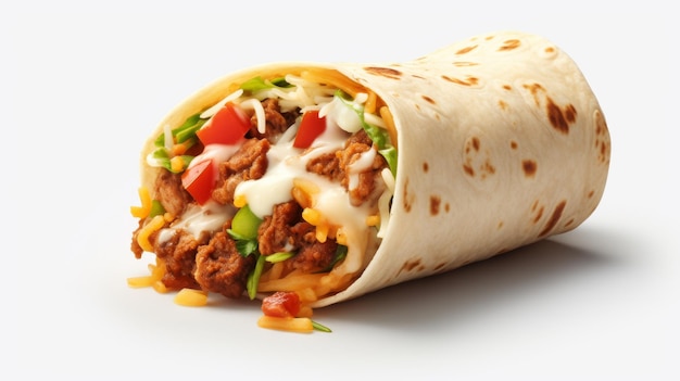 Burrito isolated On White Background