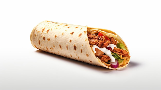 Burrito isolated On White Background