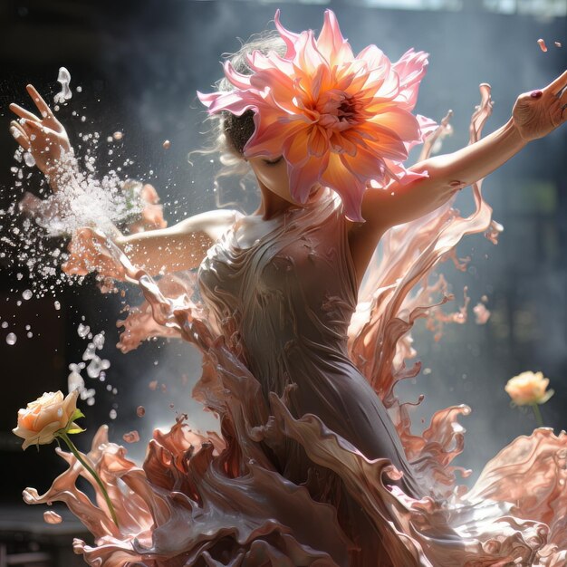 Burst of Blooms Ballet Flower Garden Photo