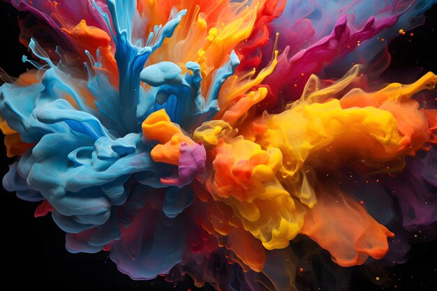 Burst of Colorful Paint