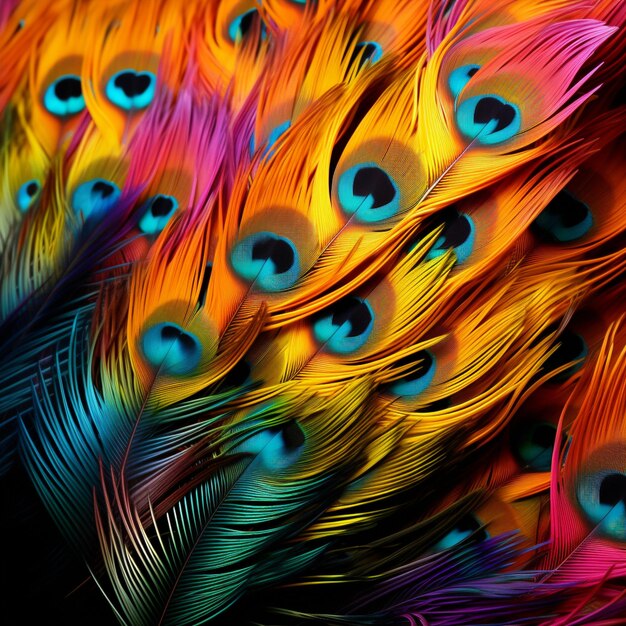 A burst of colorful plumage