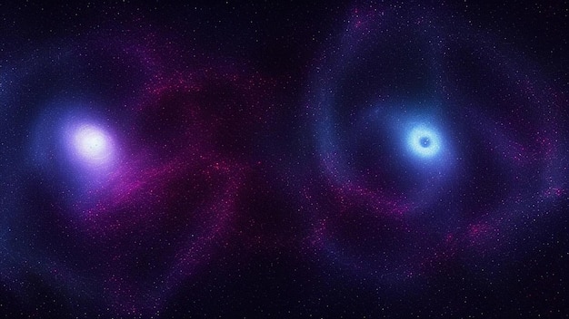 Вспышка света в космосе Ночное звездное небо и ярко-синяя красная галактика