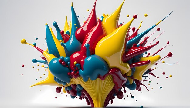 The burst multicolored liquid filled balloon wallpaper background