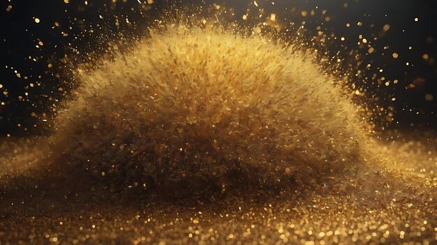 Bursting energy particles made of golden dust