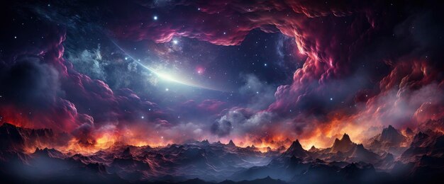 爆発する星雲の要素 この画像が装備された背景のバナー HD